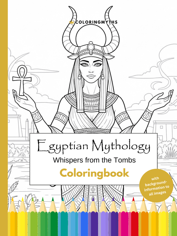 Egyptian Mythology Coloring Book Cover